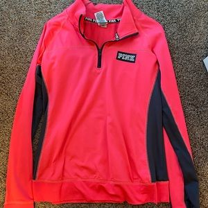 PINK track quarter zip sweater